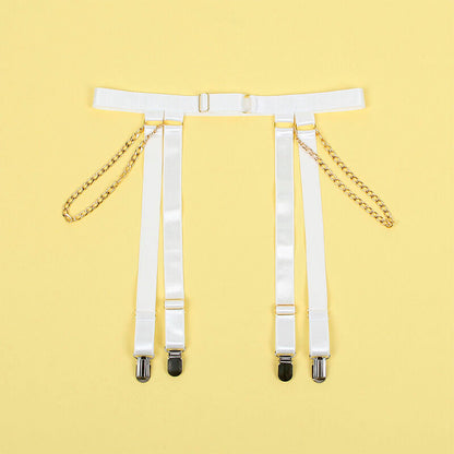 Subblime - 954284 body avec chaînes + ceinture vestes blanc s/m