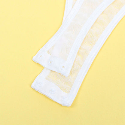Subblime - 954284 body avec chaînes + ceinture vestes blanc s/m