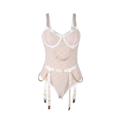 Subblime - 954291 body con catene + cintura giacche bianco l/xl