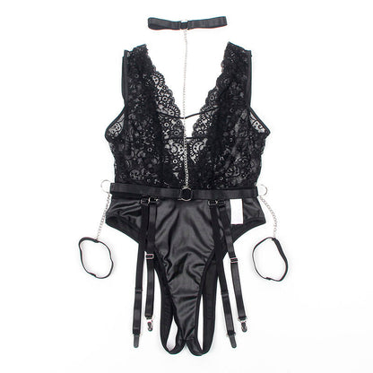 Subblime - 954383 body sexy con cintura reggicalze nero s/m