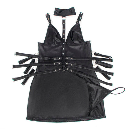 Subblime - 954413 body bondage in pelle nero l/xl