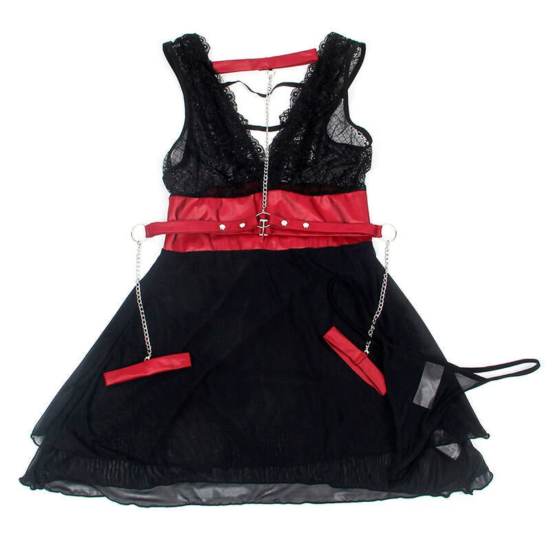 Subblime - 954437 abito bondage in pizzo nero l/xl
