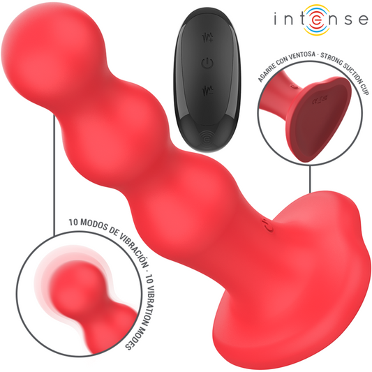 INTENSE - CODY VIBRADOR CON VENTOSA CONTROL REMOTO ROJO