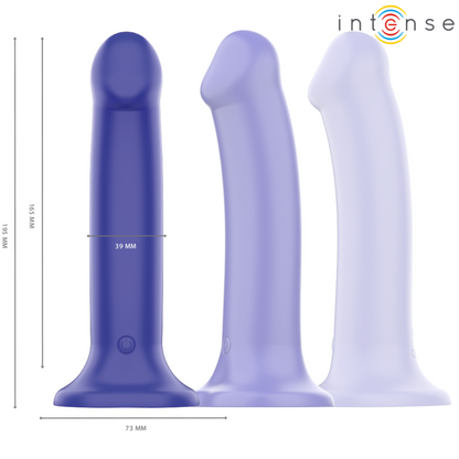 Intense - victoria vibratore con ventosa 10 vibrazioni blu scuro telecomando