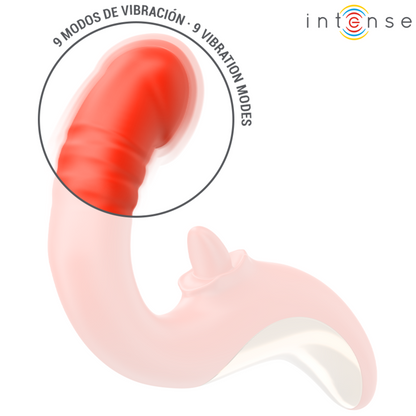 Intense - Paulina vibromasseur et stimulateur en forme de U rouge