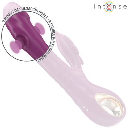 INTENSE - HALLE VIBRADOR MULTIFUNCIONAL CON LENGUA ESTIMULANTE PURPLE DOLPHIN
