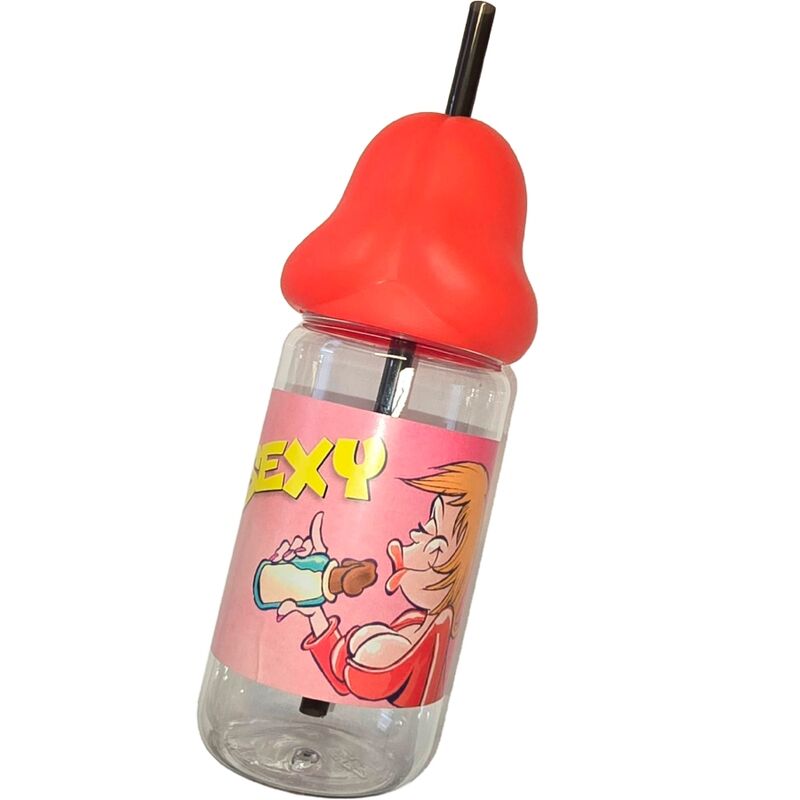 Diablo picante - biberon a forma di pene 360 ml rosso