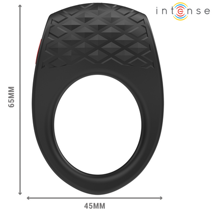 Intense - clover vibratore anello per pene 10 vibrazioni nero