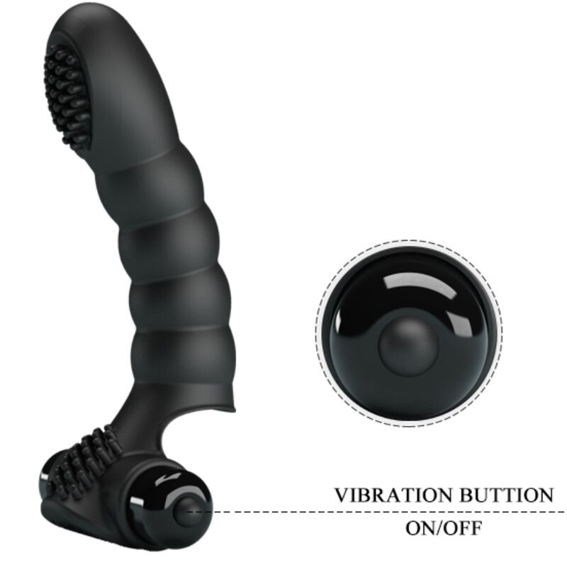 Pretty love - vibratore da dita alexander 10 vibrazioni nero
