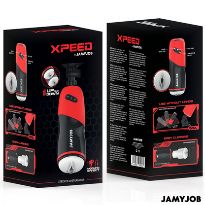 Masturbatori Uomo JamyJob xPEED Vagina Nero/Rosso