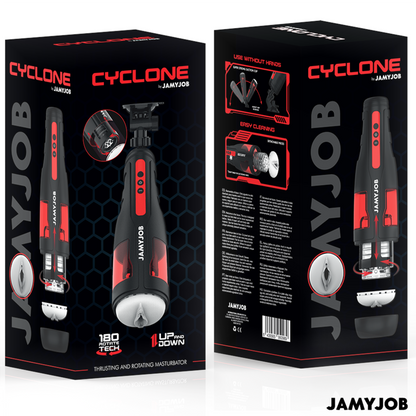 Masturbatori Uomo JamyJob Cyclone Vagina Nero/Rosso