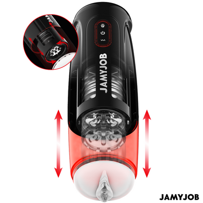Masturbatori Uomo JamyJob Storm Vagina Nero/Rosso