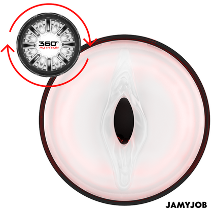 Masturbatori Uomo JamyJob Storm Vagina Nero/Rosso