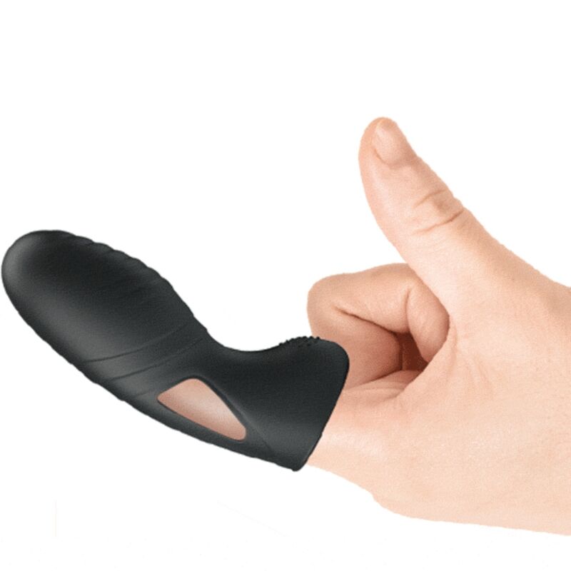 Pretty love - vibromasseur à doigt en silicone Alan noir