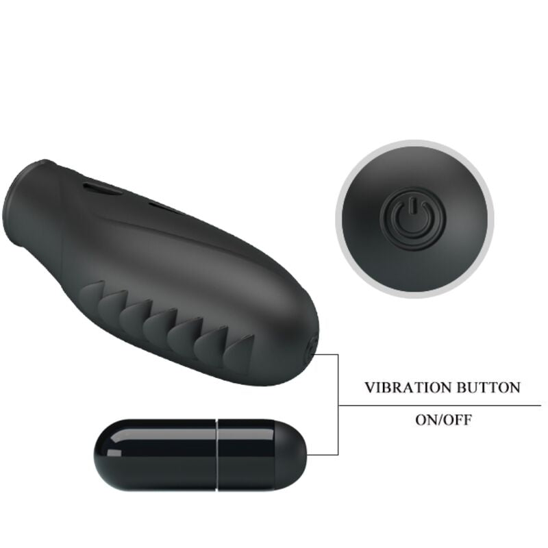 Pretty love - vibratore da dito in silicone gilo nero