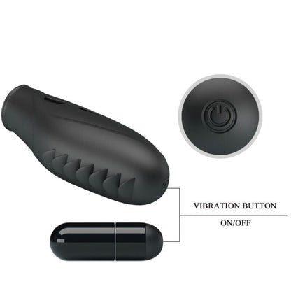 Pretty love - vibratore da dito in silicone gilo nero