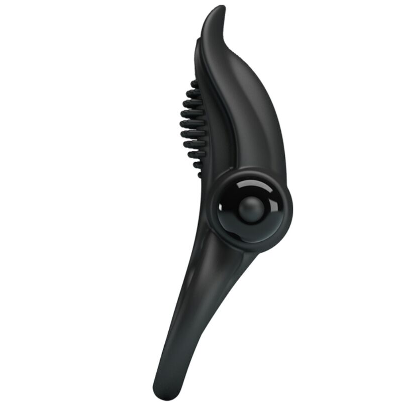 Pretty love - doppio anello vibrante + stimolatore clitorideo 10 vibrazioni nero