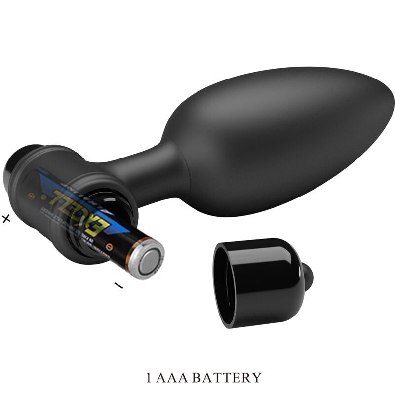 Pretty love - vibra butt plug 2 plug anale 10 vibrazioni nero