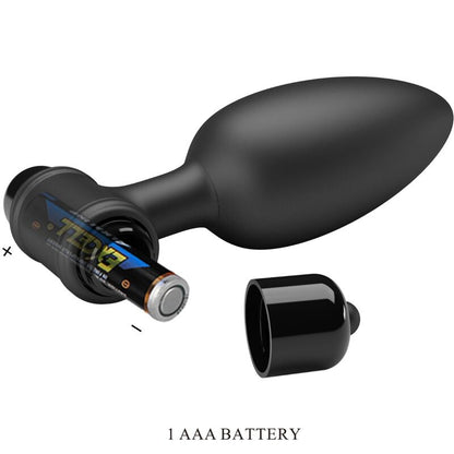 Pretty love - vibra butt plug 2 plug anale 10 vibrazioni nero