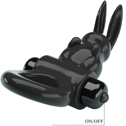 Pretty love - anello vibratore coniglio eccitante 10 vibrazioni nero