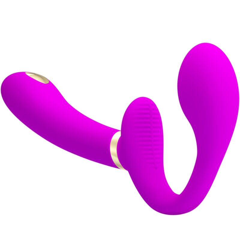 Pretty love - thunderbird vibratore doppio strap-on telecomando viola