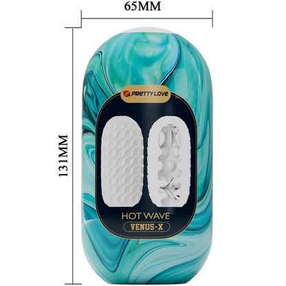 Pretty love - masturbatore maschile in silicone hot wave bianco