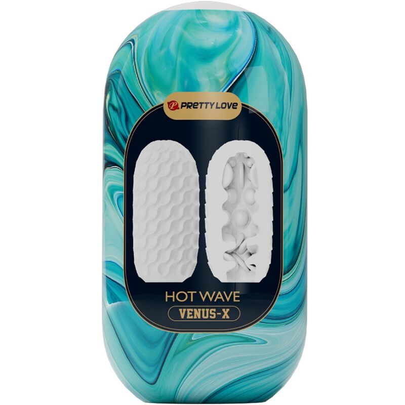 Pretty love - masturbatore maschile in silicone hot wave bianco