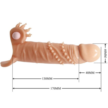 Pretty love - connor guaina per pene + stimolatore per clitoride flesh