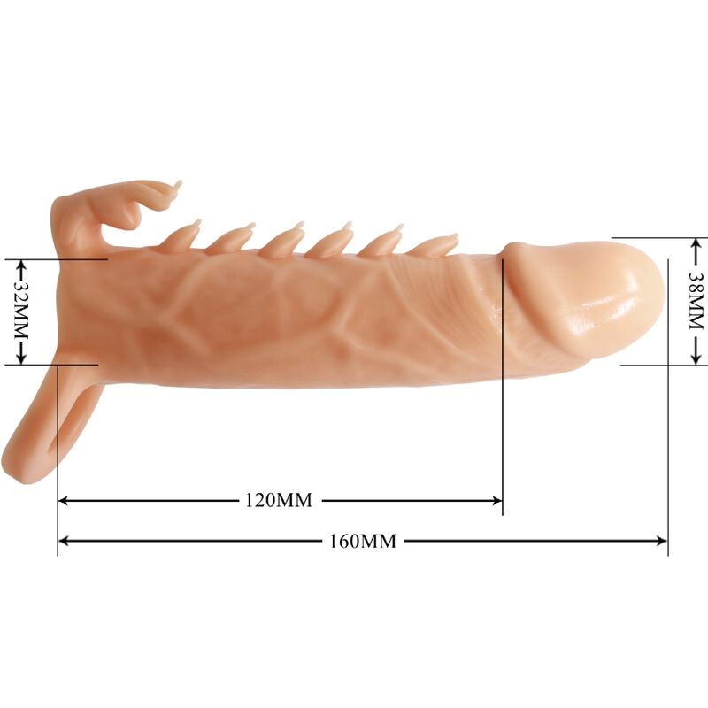 Pretty love - emmit guaina per pene + stimolatore per clitoride flesh