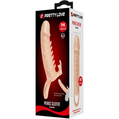 Pretty love - emmit guaina per pene + stimolatore per clitoride flesh