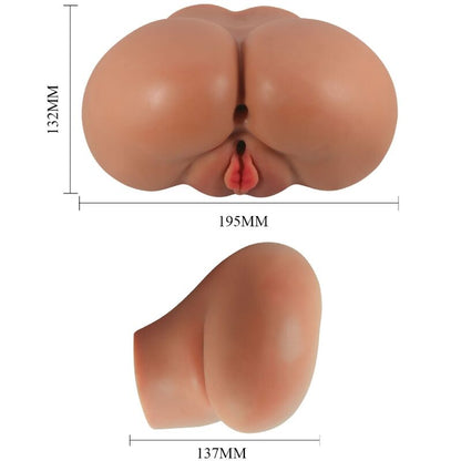 Crazy bull - vibratore luna con vagina e ano realistici controllo della carne telecomando