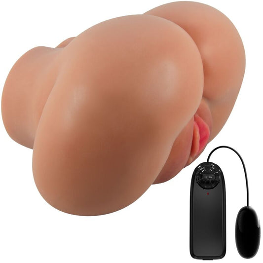 Crazy bull - vibratore luna con vagina e ano realistici controllo della carne telecomando