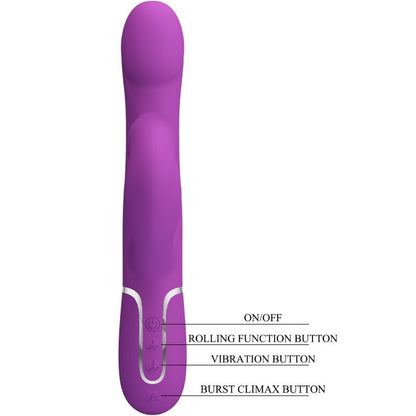 PRETTY LOVE - VIBROMASSEUR ET STIMULATEUR MULTIFONCTION 4 EN 1 VIOLET