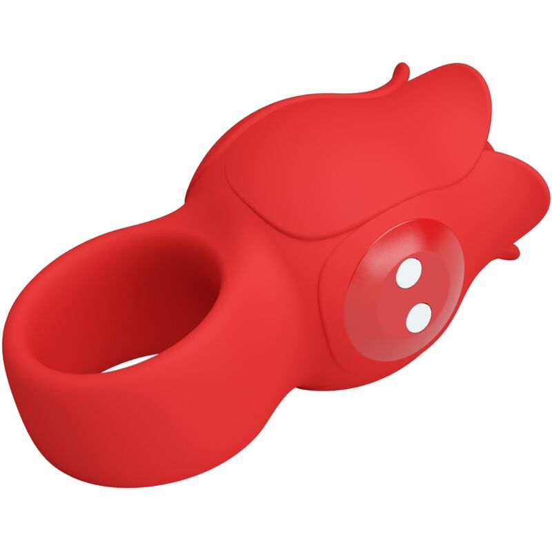 Pretty love - vibratore a dita a forma di rosa jae 10 vibrazioni rosso