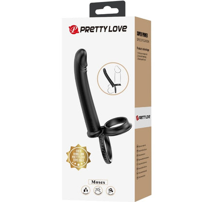 Pretty love - dillion doppia penetrazione doppio anello per il pene nero