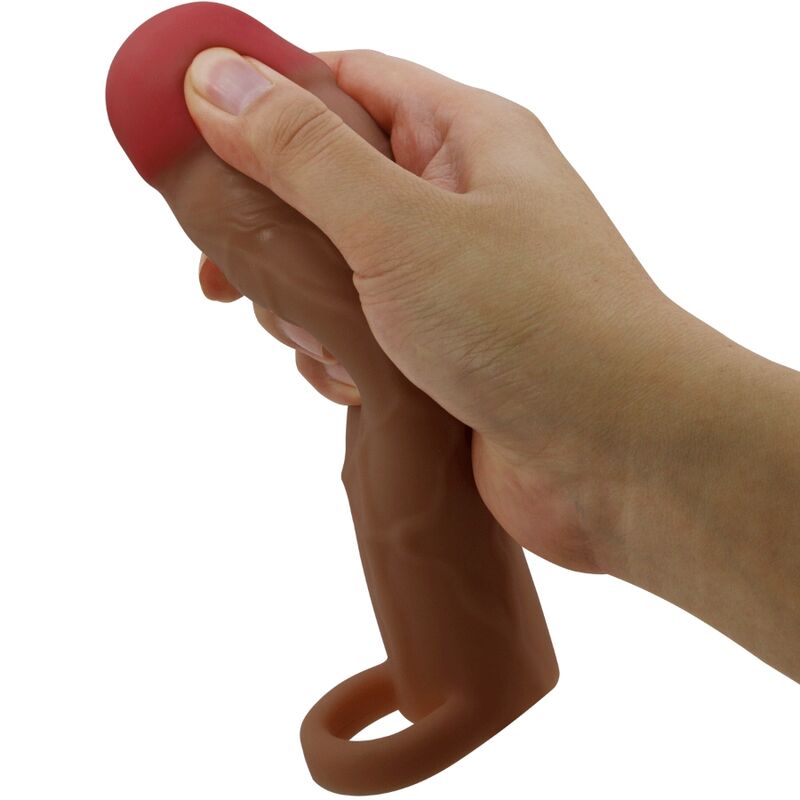 Pretty love - guaina per pene hani con estensione 5 cm mulatto