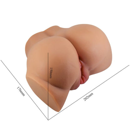 Crazy Bull - vibromasseur Emilia Ass avec vagin et anus réalistes, couleur chair, télécommande