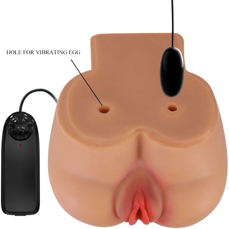 Crazy bull - vibratore kylie ass con vagina e ano realistici carne telecomando