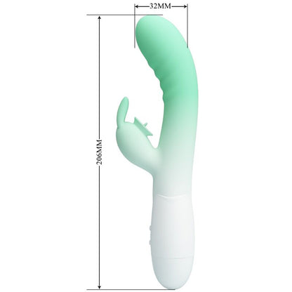 PRETTY LOVE - VIBRATORE CONIGLIO CERBERUS 3O VIBRAZIONI VERDE