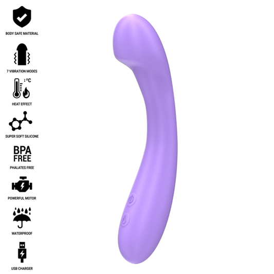 INTENSE - VIBRADOR BECKY 19 CM CALENTADO 7 VIBRACIONES MORADO