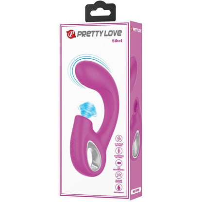Pretty love - sibel sibel vibratore punto g + stimolatore clitorideo 10 vibrazioni viola