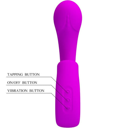 Pretty love - sibel sibel vibratore punto g + stimolatore clitorideo 10 vibrazioni viola