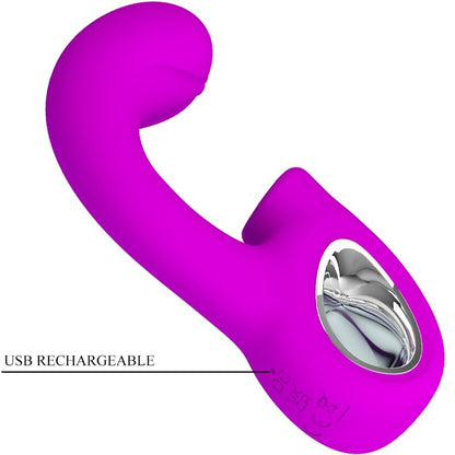 Pretty love - sibel sibel vibratore punto g + stimolatore clitorideo 10 vibrazioni viola