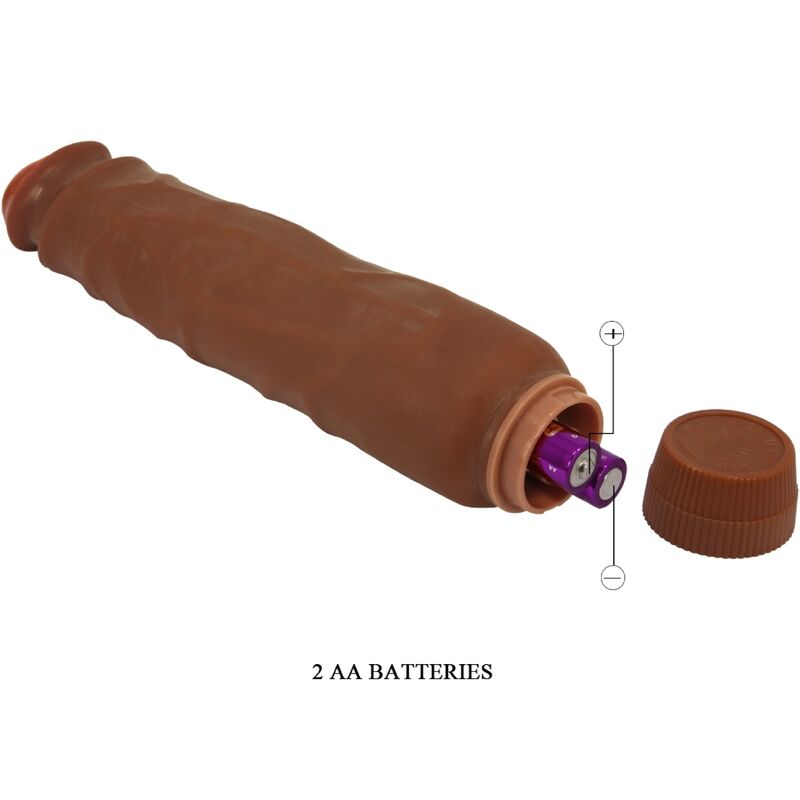 Baile - gode réaliste vibrant 26 cm métis