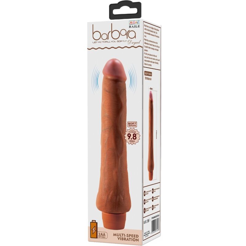 Baile - Dryade vibromasseur réaliste 25 cm mulâtre