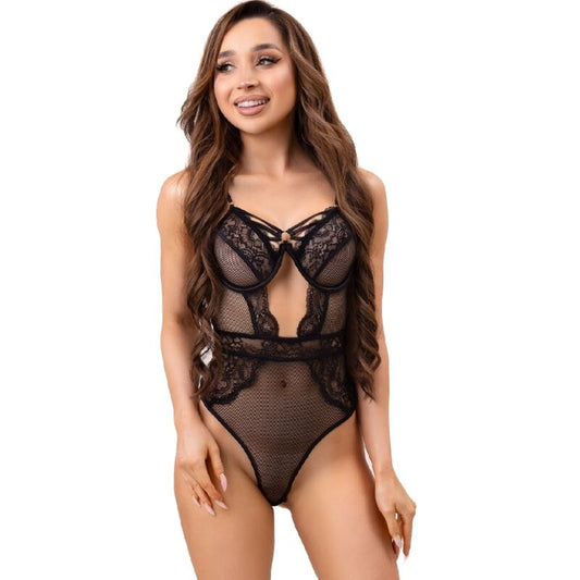 Livco corsetti mode - paula lc 20209 body avec dentelle noire s/m