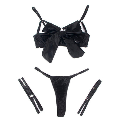 Subblime - 955205 completo reggiseno con fiocco nero regolabile l/xl