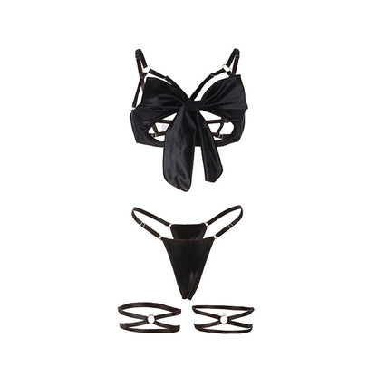 Subblime - 955205 completo reggiseno con fiocco nero regolabile l/xl