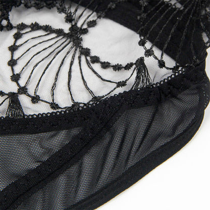 Subblime - 955229 body trasparente con pizzo cavato nero l/xl