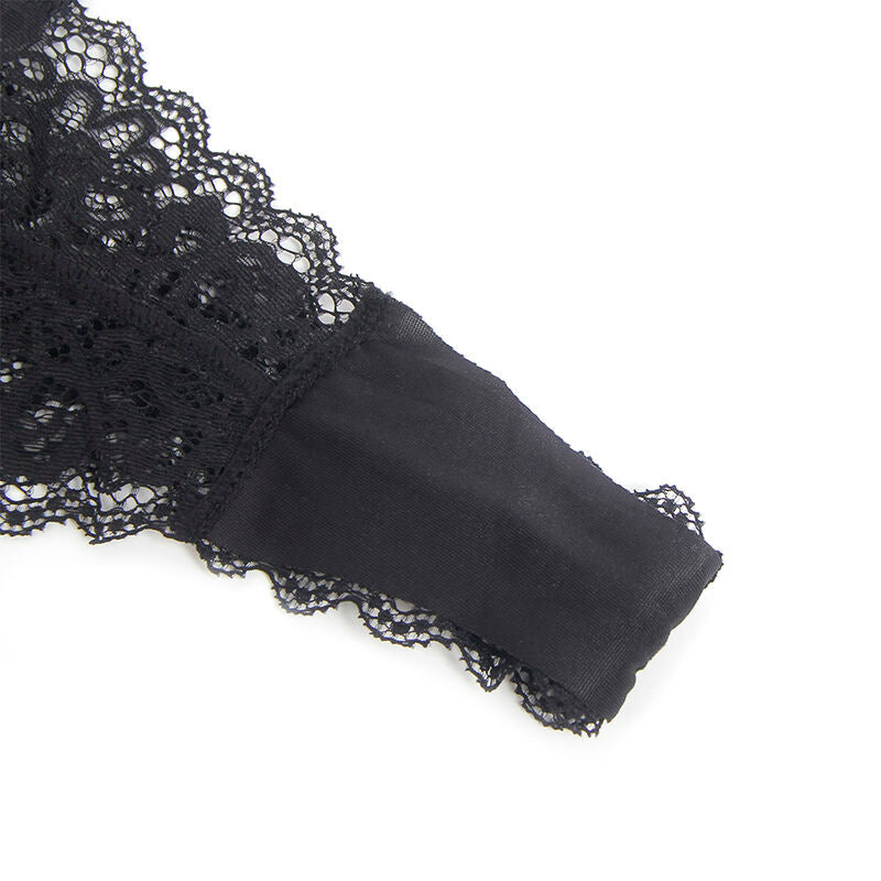 Subblime - 955458 body in pelle nera con zip s/m